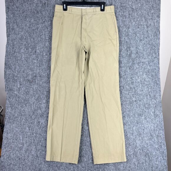 Dickies Pants Mens 32 Beige Chino Workwear Vintage 80s USA Skater Punk - Picture 2 of 8